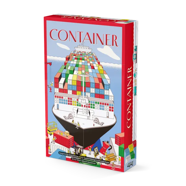 front cover of Container showing a shipping vessel loaded with colorful containers